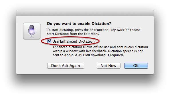 Enabling dictation on any Mac running OS X 10.8 - TechBenefits